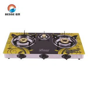 Hot bán rẻ Triple Burner Tempered thủy tinh gia dụng khí phạm vi