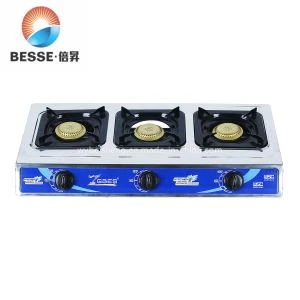 Thép không gỉ, đầu đốt bằng sắt hai tấm có nắp lửa bằng sắt vàng (ZG-3092R)